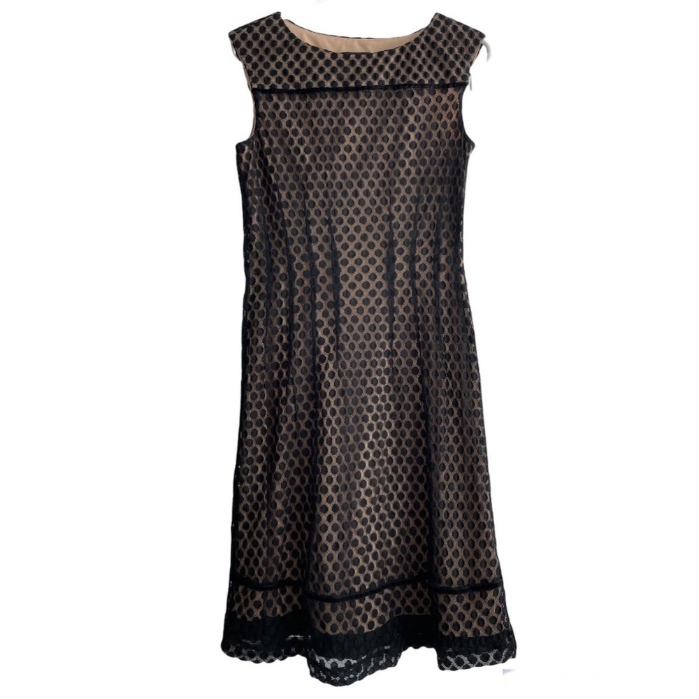 Adrianna PAPELL Sleeveless Dot Lace Shift Dress size US 8 - Picture 8 of 9